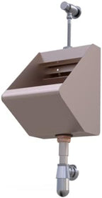 304 Stainless Steel Wall-Mounted Urinal – 20-Gauge Commercial Restroom Fixture with Flush Valve, Ideal for Schools, Hospitals, and Restaurants (13.8"×10"×12")