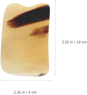 HEALLILY 2Pcs Ox Horn Massage Board Set Multi-Use Trigger Point Massage Tool for Neck Shoulder Facial Gua Sha Scraping Therapy