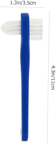 GLEAVI Denture Cleaning Toothbrush for Adults Compact 4.33 Inch T-Shaped Brush with Medium Bristles for Effective Denture and Oral Care Lightweight and Easy Grip