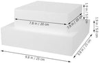 ABOOFAN Square Foam Cake Model Set 9.84X9.84X2.75In Lightweight Reusable Dummy Cakes for Practicing Decorating Wedding Birthday Holiday Diy