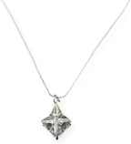 WholesaleGemShop Clear Crystal Quartz 8 Point Star Merkaba Pendant Sacred Geometry Healing Chakra Balancing A+