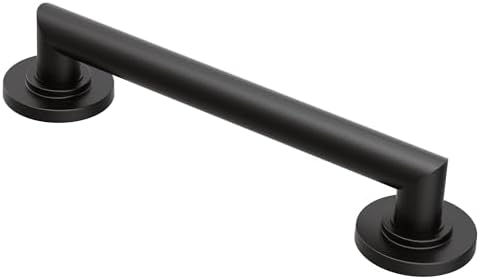 Moen YG0812BL Bathroom Safety 12-Inch Stainless Steel Modern Bathroom Grab Bar