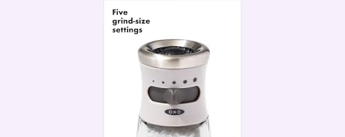 NEW OXO Good Grips Contoured Mess-Free Salt Grinder, Gray, One size