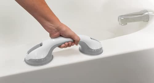 NL'AAHCÉ Grab Bars for Shower Heavy-Duty (2Pack) 12-Inch ADA Compliant Grab Bar for Seniors Shower Handles for Elderly Suction Handicap Safety Handrail for Bathroom Bathtubs Toilet Tiles Glass