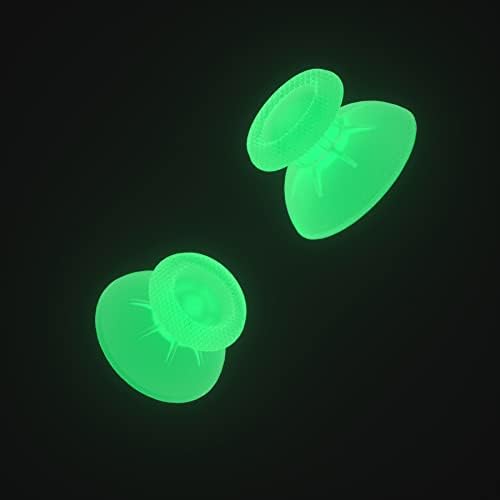 eXtremeRate Glow in Dark - Green Replacement Thumbsticks for PS5 Controller, Custom Analog Stick Joystick for PS4 Controller Universal