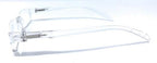 The Parker Rectangle Half Frame Reading Glasses, Unisex Semi Rimless Readers + 2.50 Clear