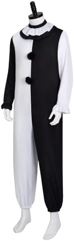 Adult Men Terrifier Cosplay Jumpsuit Kids Art Clown Killer Costume Bodysuit Black White for Halloween Suit