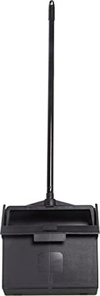 Carlisle FoodService Products Duo-Pan Upright Dust Pan with Serrated Yoke for Home, Restaurants, Kitchen, Lobby, And Office, Plastic, 30 Inches, Black