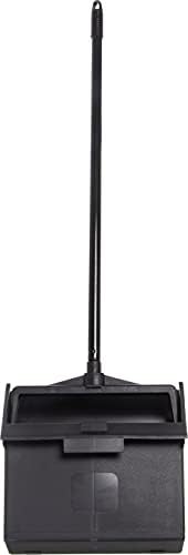 Carlisle FoodService Products Duo-Pan Upright Dust Pan with Serrated Yoke for Home, Restaurants, Kitchen, Lobby, And Office, Plastic, 30 Inches, Black