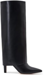 Wide Calf Kitten Heel Boots For Women Knee High pointed toe Tall Long boots Stiletto Heel Side Zipper