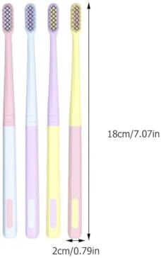 GLEAVI 8pcs Adult Toothbrushes Small Head Soft Bristles Gum Toothbrushes Portable Travel Tooth Brushes for Home Use with Flexible Fine Bristle in Pastel Colors