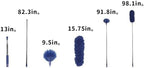 Cobweb Duster with Extension Pole, Washable Cleaning Duster Kit with 2 Duster Heads, Cobweb Duster, Corner Brush, Aluminum Telescoping Pole for Ceiling Fan (Blue)