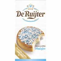 De Ruijter Sprinkles Anese Blue and White (Muisjes Blauw Wit)