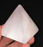 Selenite Pyramid Crystal Healing Stones - 2" Natural Stone Pyramid for Meditation, Reiki, Chakra