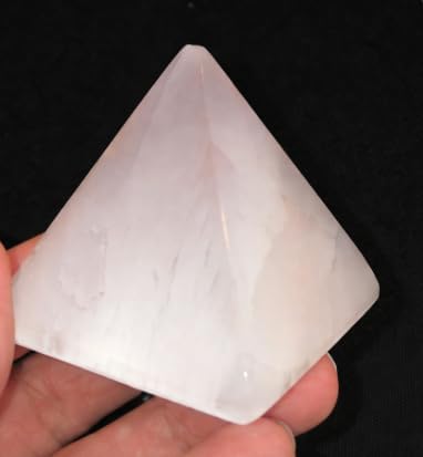 Selenite Pyramid Crystal Healing Stones - 2" Natural Stone Pyramid for Meditation, Reiki, Chakra