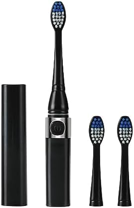 Pursonic Portable Sonic Toothbrush Battery Operated, Battery Included, 3 Brush Heads Included, 22,000 Strokes Per Minute, Brush On The Go