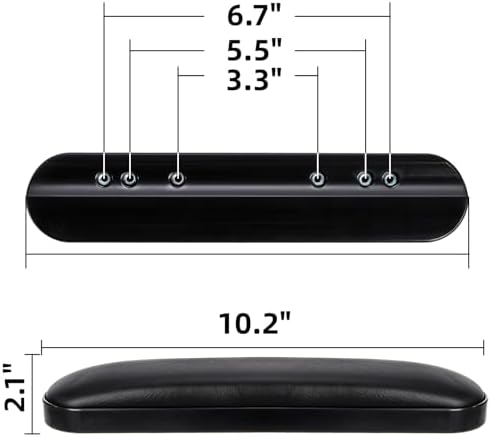 Covzoe 4 Pack Wheelchair Arm Pads, 10-1/4" Long Replacement Wheelchair Armrest Cushion, Transport Chair Arm Pad Part Fits for Most Standard Wheelchairs