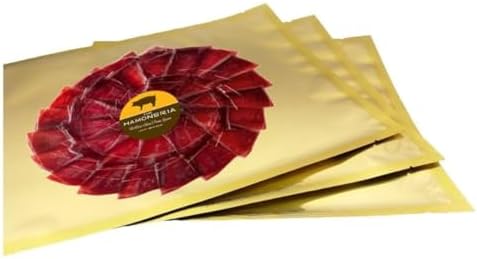 10 Packs of Hand-Sliced Iberico Bellota Ham, 36-Month Cured, Acorn-Fed, 100% Iberian Breed Pata Negra, Gourmet Jamon Iberico de Bellota, 30 oz Total (3 oz Each), Vacuum-Sealed for Freshness