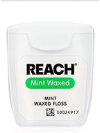 REACH Waxed Dental Floss,Mint,Plaque Remover for Teeth,Shred Resistant,Floss Slides Smoothly,Easy to Use,Waxed,Deep Cleaning Teeth,Oral Care,PFAS Free,for Adults & Kids,55 yd,(Pack of 3)