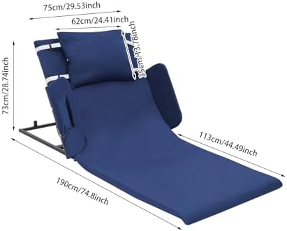 Electric Lifting Backrest for Bed, Wired Controller,330 lbs Capacity, 2-80° Adjustable Back Rest Chair with Removeable Pillow & Armrests, for Pregnant Elderly Patient,Blue