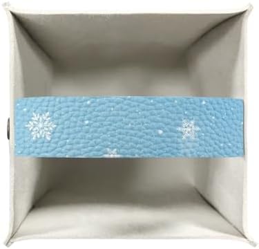 doginthehole Christmas Decorations Tissue Box Cover, Cute Snowman Xmas Tree Print PU Leather Tissue Box Holder Square Kleenex Box Covers for Bathroom/Home/Office/Car Christmas Decor