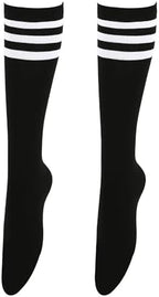 Bestjybt Womens Stripes Knee High Tube Socks Casual Athletic Socks Sport Socks