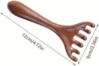 6 Claws Wood Scalp Massager, Sandalwood Gua Sha Comb, Head Scalp Scratcher Massage Tool for Deep Relaxation & Stress Reductio-Tooth Handheld