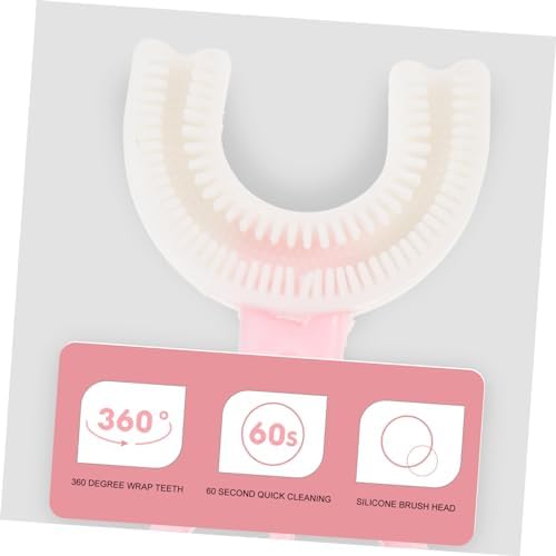 FRCOLOR 3pcs U-Shaped Silicone Toothbrush Set for Boys and Girls Manual Oral Cleaning Tool Soft and Safe for Baby Teeth Care
