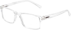 Calabria L2007 Designer Rectangular Reading Glasses Men Women Single Power Readers Stylish Trendy Durable Modern Eyeglasses