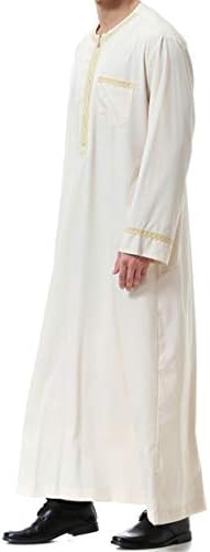 Islamic Mens Clothing Kaftan Maxi-Muslim Male Shirt Long Sleeve Abaya Dubai Cotton…