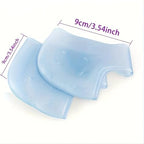 2PCS Silicone Heel Protector Stocking for Women & Men Gel Heel Socks for Dry Cracked Feet Treatment Overnight Foot Care Socks,