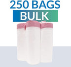 Reli. Drawstring Trash Garbage Bags, Tall Kitchen, 250 Count Bulk, White, 13 Gallon - 16 Gallon Capacity