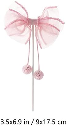 3pcs Bow Cake Topper Pink Lace Bowknot Cake Toppers Cake Dessert Picks Decoration For Baby Shower Birthday Wedding Party Supplies