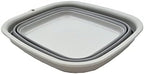 SAMMART 7.7L (2 Gallon) Collapsible Tub - Foldable Dish Tub - Portable Washing Basin - Space Saving Plastic Washtub (Grey, S)