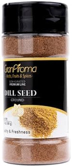 GranAroma Ground Dill Seed, Aromatic Herb, Seasoning for Pickles, Salads, and Seafood Dishes (2.4 Ounce)