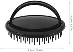 GLEAVI 8pcs Hair Scalp Massager Brush Set, Silicone Shampoo Scalp Exfoliator and Hair Care Scrubber for Deep Cleaning and Relaxation, Black, Suitable for Daily Shower Use