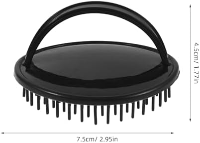 GLEAVI 8pcs Hair Scalp Massager Brush Set, Silicone Shampoo Scalp Exfoliator and Hair Care Scrubber for Deep Cleaning and Relaxation, Black, Suitable for Daily Shower Use