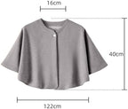 Wheelchair Care Shawl, Warm Shoulder Cape Blanket, Bedridden Patient Shoulder Warm Cloak, Elderly Easy-Dress Cape