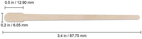 Beauticom 100pcs Small Waxing Spatula Wood Applicator Sticks Spoon Shaped For Facial Hair Removal