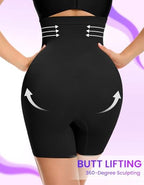 SIMIYA Shapewear Tummy Control Shorts for Women, 5-IN-1 Body Shaper High Waisted Girdle Boyshort Slip Short for Under Dresses
