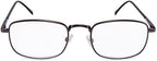 EYEGUARD 2 Pairs Spring Hinge Reading Glasses for Men Women Readers 1.00