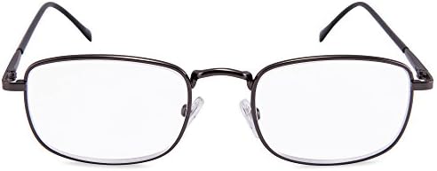 EYEGUARD 2 Pairs Spring Hinge Reading Glasses for Men Women Readers 1.00