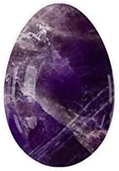 Undrilled Yoni Egg Natural Stone Jade Egg for Kegel Exercise Rose Quartz Yoni Egg,Amethyst,40x25mm