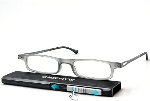 HEEYYOK 1.25 Reading Glasses Men Women TR90 Ultra Thin Blue Light Blocking Readers Mens Womens Cheaters Reading glasses Compact Portable Stretchable Slim Flat
