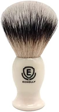 Premium Mens Shaving Brushes by Echolly-NO Shedding Bristle Shaving Brush for Men-Smooth Acrylic Handle Legacy Shave Brush-Rich and Fast Lather Shaving Cream Brush Dad Gifts for Fathers Day