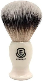 Premium Mens Shaving Brushes by Echolly-NO Shedding Bristle Shaving Brush for Men-Smooth Acrylic Handle Legacy Shave Brush-Rich and Fast Lather Shaving Cream Brush Dad Gifts for Fathers Day