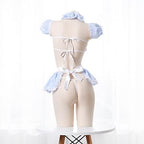 SNOMYRS Maid Outfit Sexy Anime Cosplay Kawaii Lolita Maid Lingerie Costume Lace Bikini Outfit Bra and Mini Skirt Set