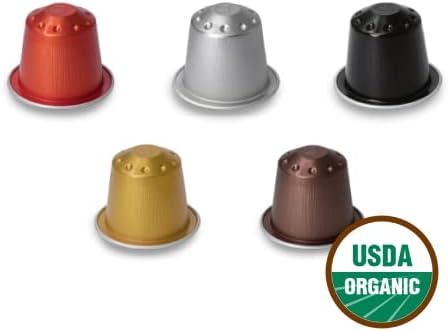 Organic USDA Café Romano Coffee Aluminum Espresso Pods For Nespresso Original Machine 100 Pack Italian Espresso Coffee (Variety pack)