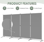 RANTILA 4 Panel Room Divider, 6 Ft Tall Folding Privacy Screen Room Dividers, Freestanding Room Partition Wall Dividers, 136''W x 20''D x 71''H, Grey