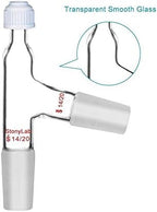 StonyLab 3 Way Distilling Thermometer Adapter with 14/20 Joints and Screw Cap for Distillation Apparatus